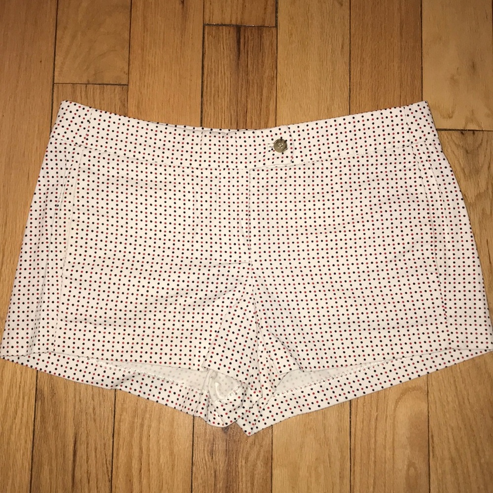 J. Crew Polka Dot Chino Shorts- Red, White & Blue
